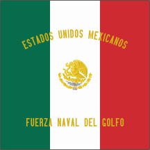 [War flag for units, facilities, schools and dependencies of the Navy (sample: War flag of the Fuerza Naval del Golfo)]